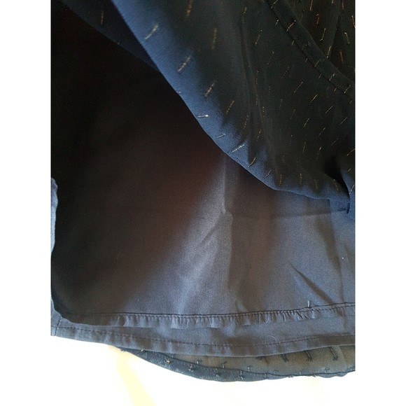 J. Crew Womens Skirt Sz 2 Gold thread Blue Lined Semi Sheer Knee-Length Coastal - Picture 10 of 12